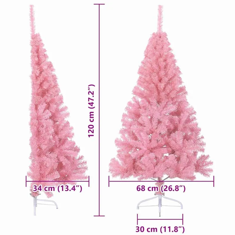 Dirbtinis prieššventinis eglutė su šviesomis Rožinė 120 cm PVC