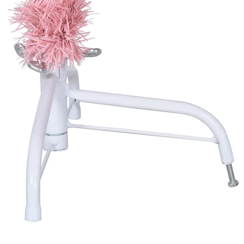 Dirbtinis prieššventinis eglutė su šviesomis Rožinė 120 cm PVC