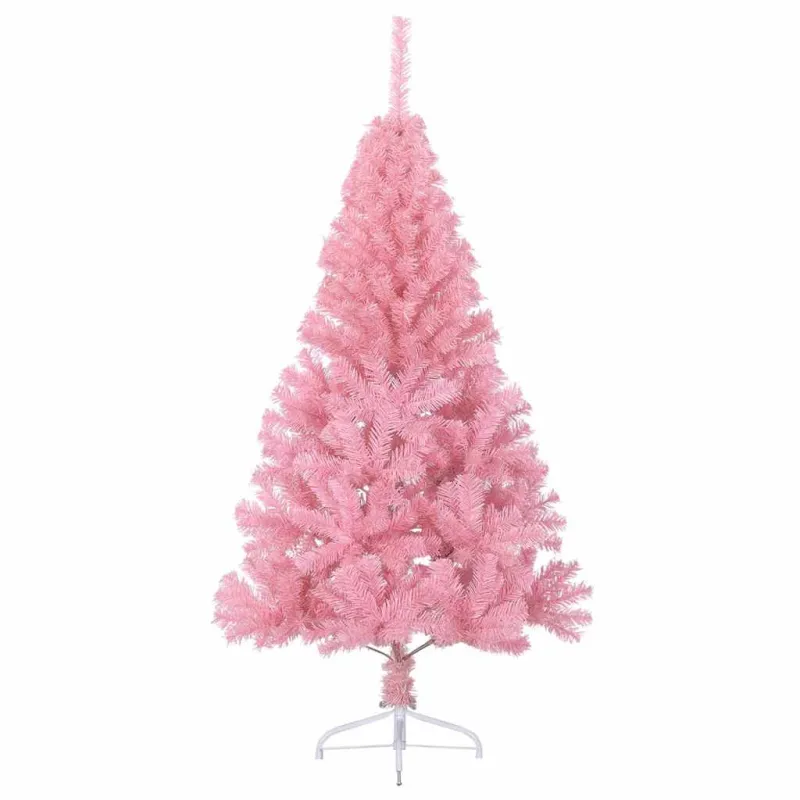 Dirbtinis prieššventinis eglutė su šviesomis Rožinė 120 cm PVC