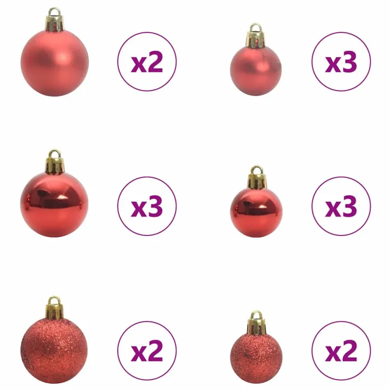 Dirbtinis prieššventinis eglutė su šviesomis Rožinė 120 cm PVC