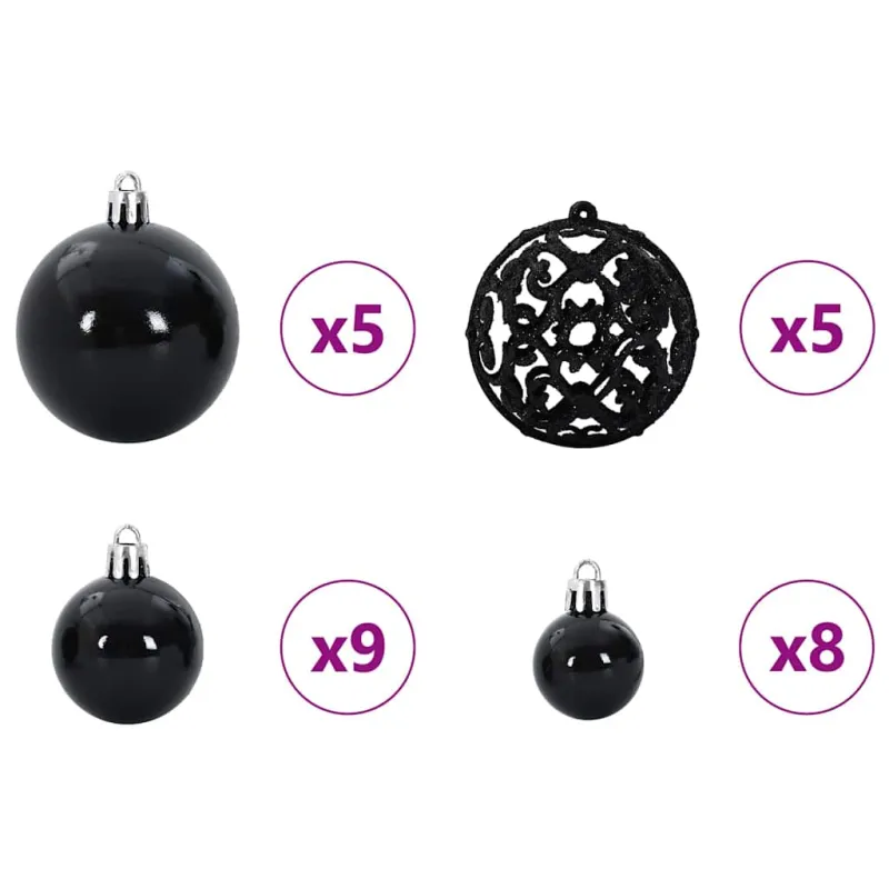 Dirbtinis prieššventinis eglutė su šviesomis Rožinė 150 cm PVC