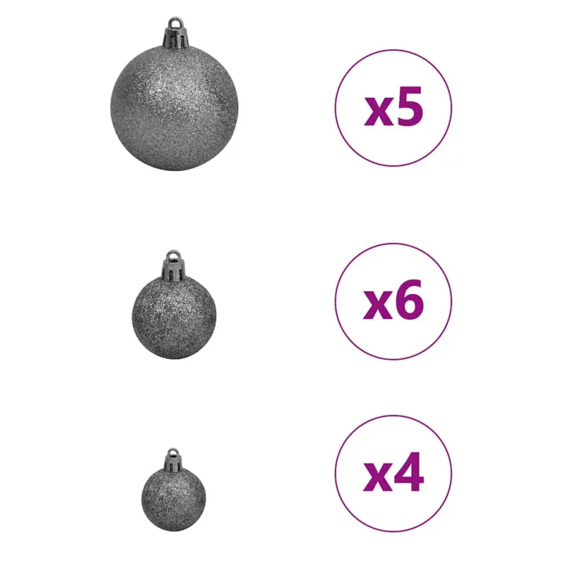 Dirbtinis prieššventinis eglutė su šviesomis Juoda 120 cm PVC