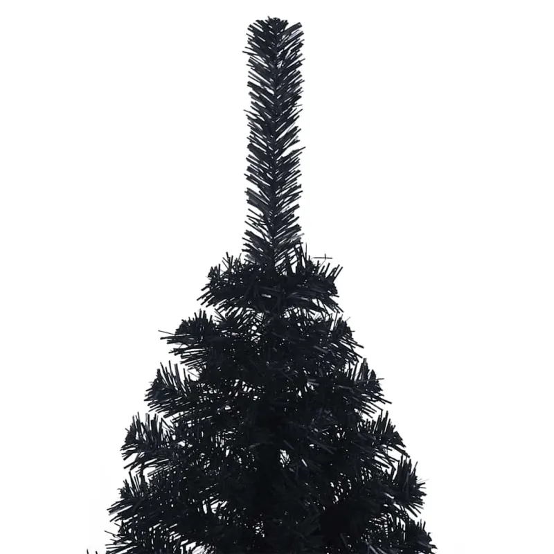Dirbtinis prieššventinis eglutė su šviesomis Juoda 150 cm PVC