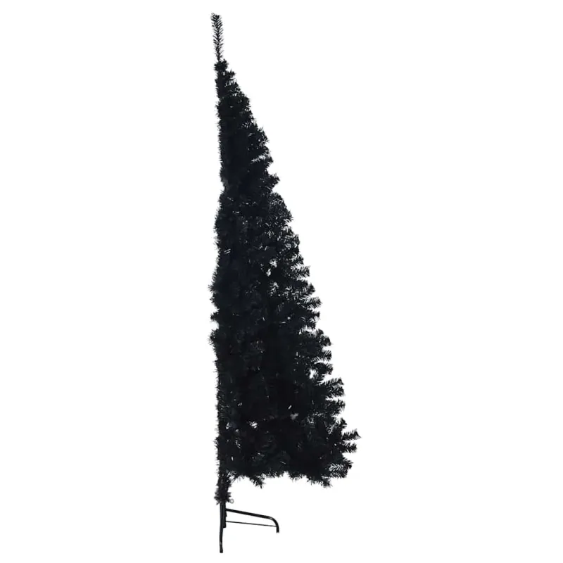 Dirbtinis prieššventinis eglutė su šviesomis Juoda 180 cm PVC