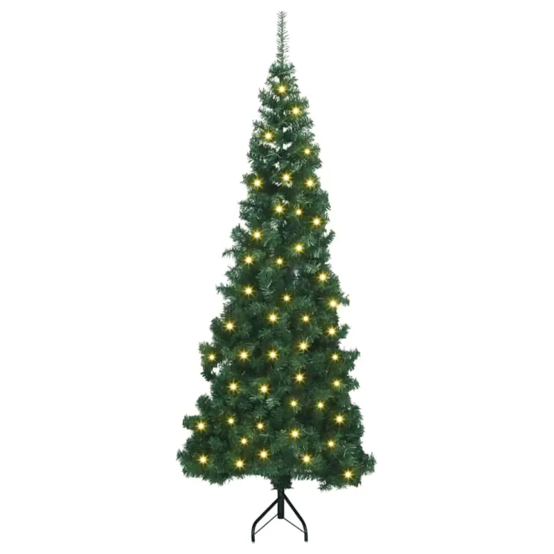 Kampinis dirbtinis Kalėdų medis Žalia 180 cm PVC ir metalas