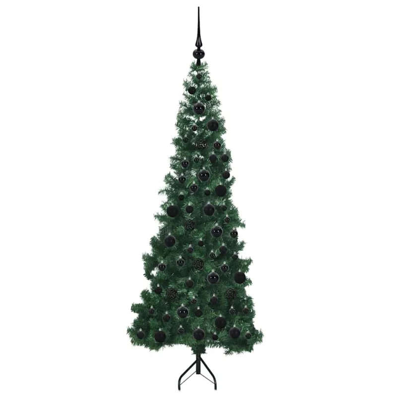 Kampinis dirbtinis Kalėdų medis Žalia 180 cm PVC ir metalas