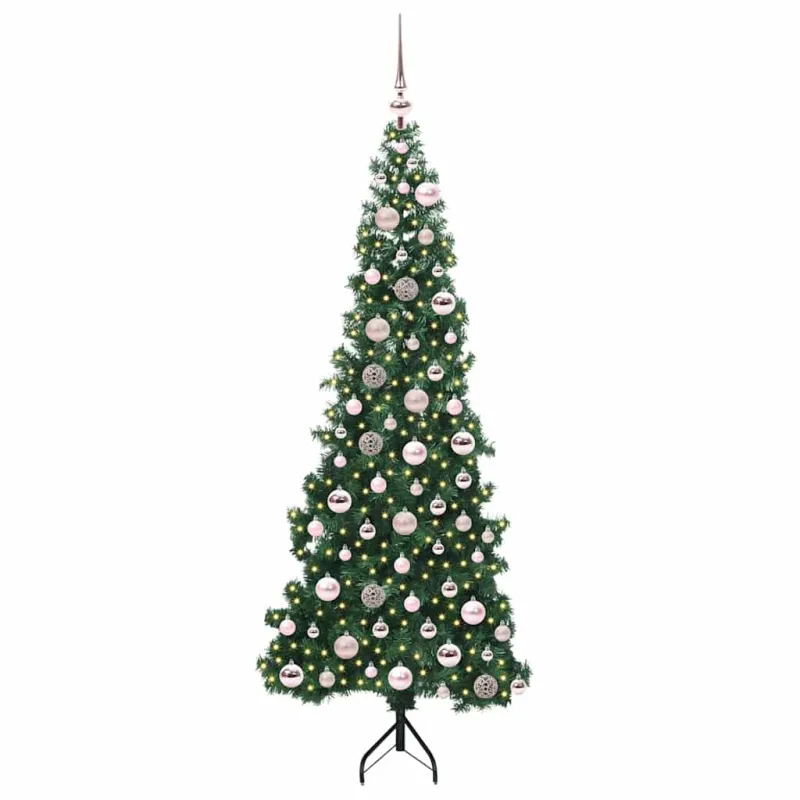 Kampinis dirbtinis Kalėdų medis Žalia 180 cm PVC ir metalas