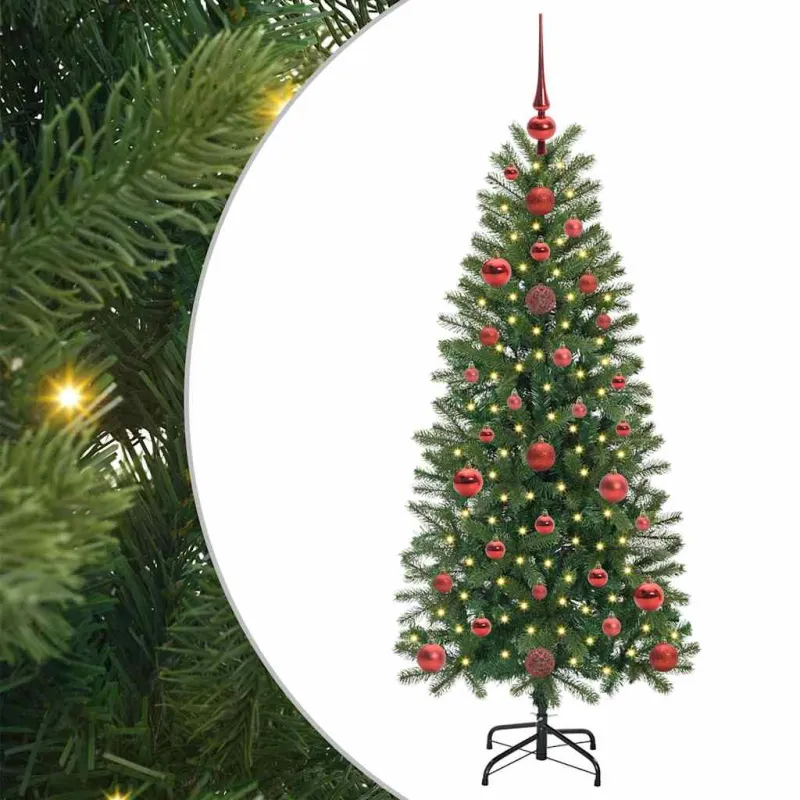 Dirbtinė Kalėdų eglutė su 150 LED Žalia 120 cm PE ir PVC