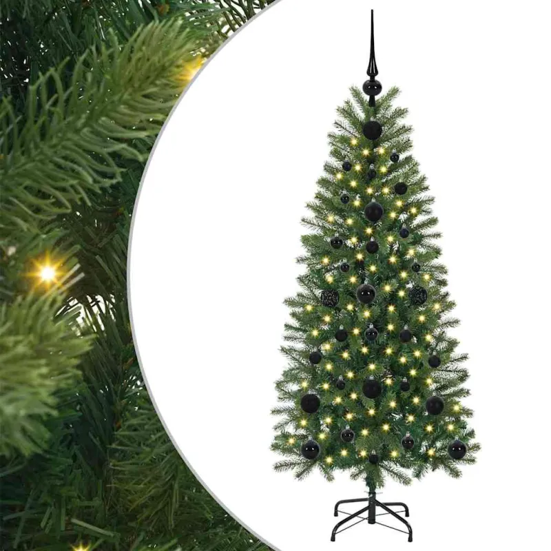 Dirbtinė Kalėdų eglutė su 150 LED Žalia 120 cm PE ir PVC