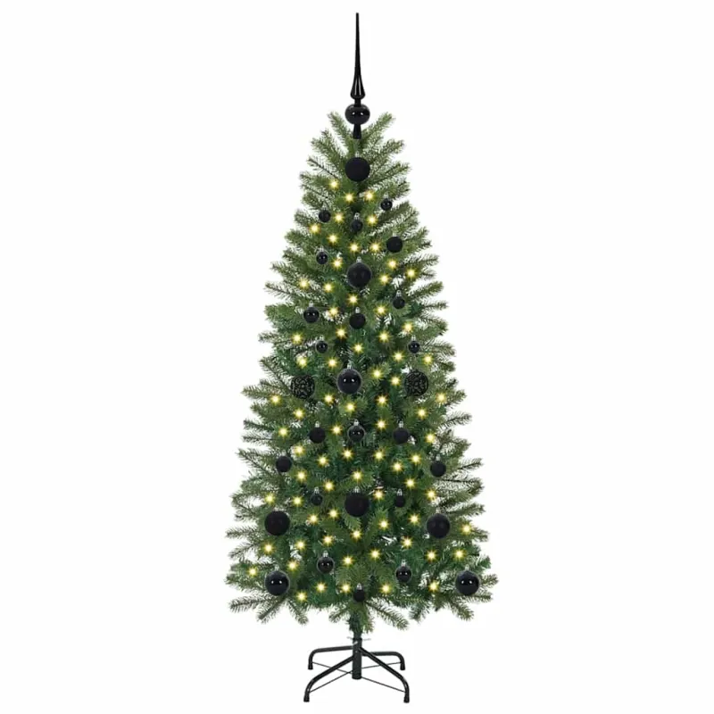 Dirbtinė Kalėdų eglutė su 150 LED Žalia 120 cm PE ir PVC