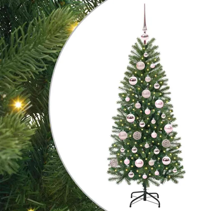 Dirbtinė Kalėdų eglutė su 150 LED Žalia 120 cm PE ir PVC
