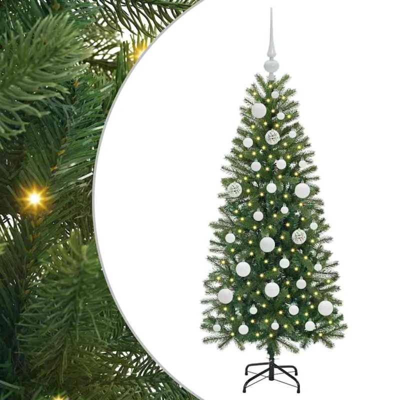 Dirbtinė Kalėdų eglutė su 150 LED Žalia 120 cm PE ir PVC