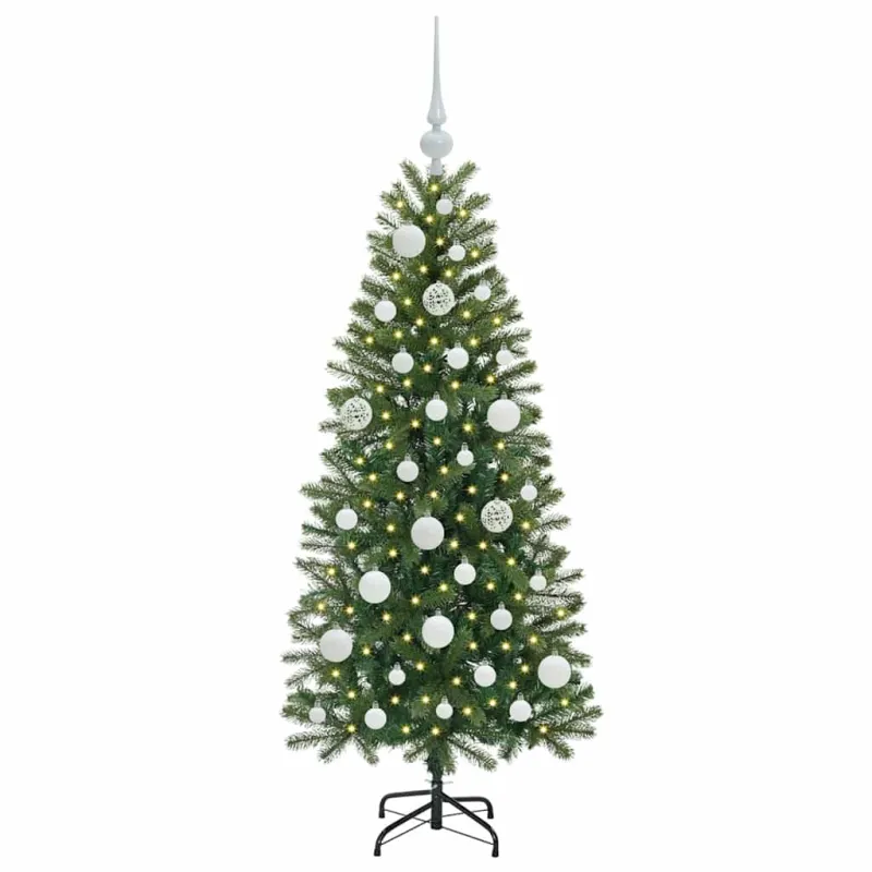 Dirbtinė Kalėdų eglutė su 150 LED Žalia 120 cm PE ir PVC