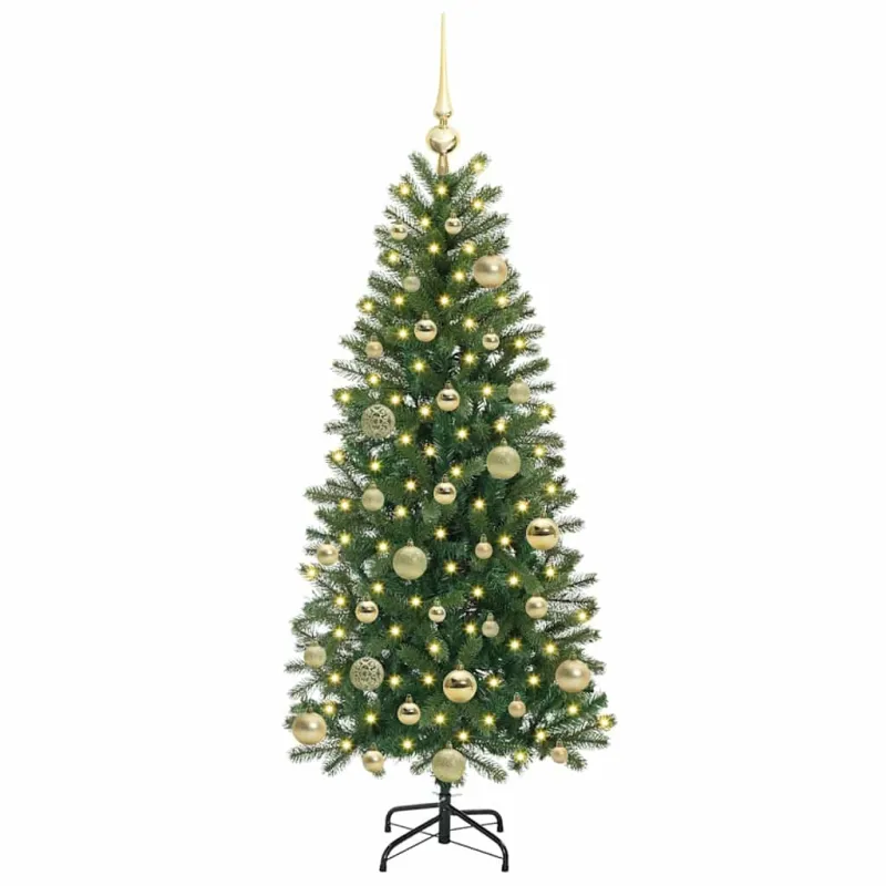 Dirbtinė Kalėdų eglutė su 150 LED Žalia 120 cm PE ir PVC