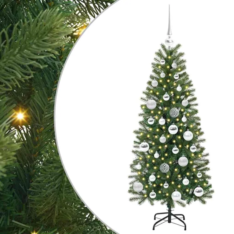 Dirbtinė Kalėdų eglutė su 150 LED Žalia 120 cm PE ir PVC
