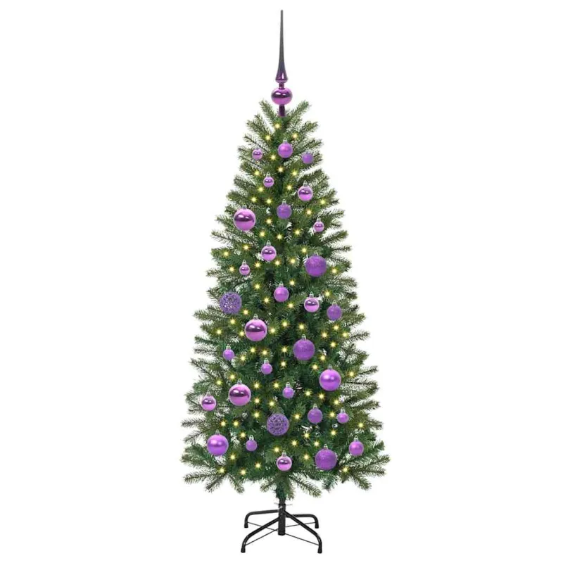Dirbtinė Kalėdų eglutė su 150 LED Žalia 120 cm PE ir PVC