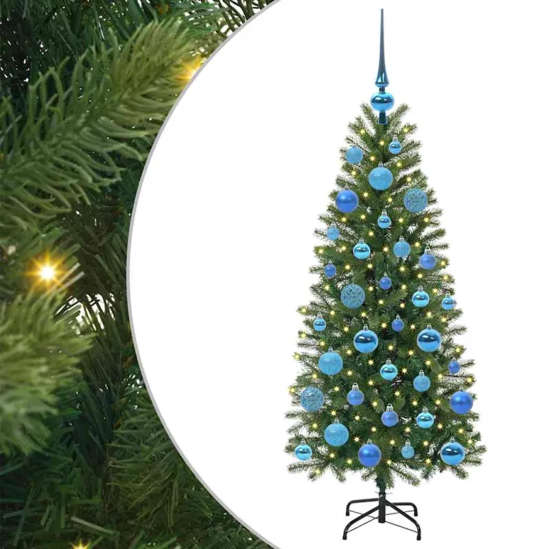 Dirbtinė Kalėdų eglutė su 150 LED Žalia 120 cm PE ir PVC