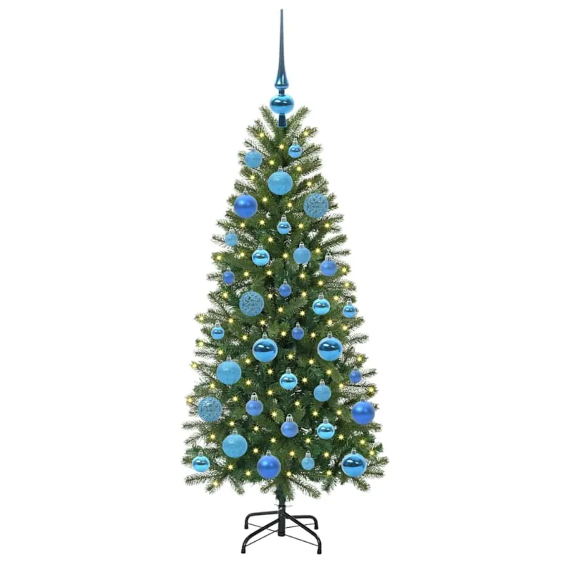 Dirbtinė Kalėdų eglutė su 150 LED Žalia 120 cm PE ir PVC