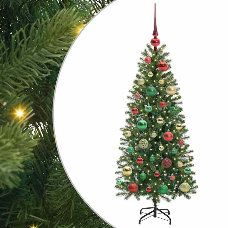 Dirbtinė Kalėdų eglutė su 150 LED Žalia 120 cm PE ir PVC