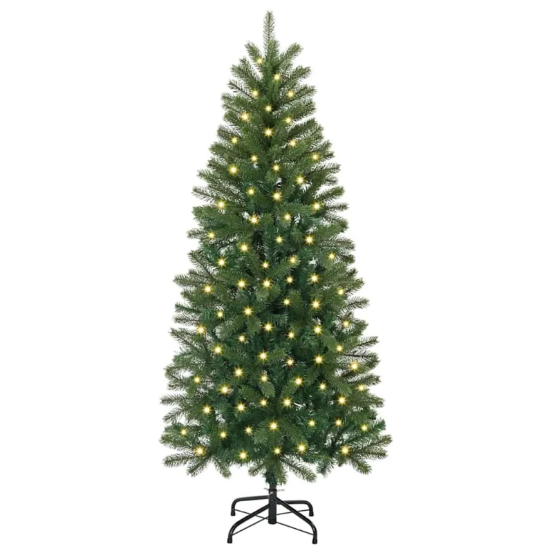 Dirbtinė Kalėdų eglutė su 150 LED Žalia 150 cm PE ir PVC
