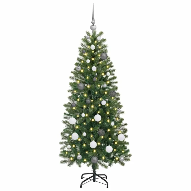Dirbtinė Kalėdų eglutė su 150 LED Žalia 150 cm PE ir PVC