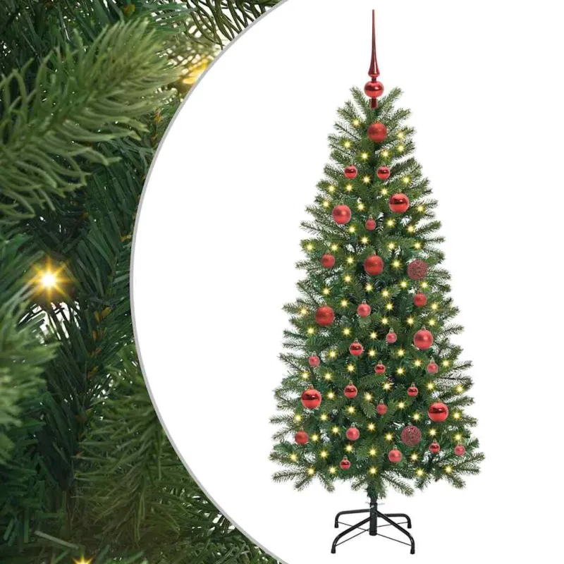 Dirbtinė Kalėdų eglutė su 150 LED Žalia 150 cm PE ir PVC