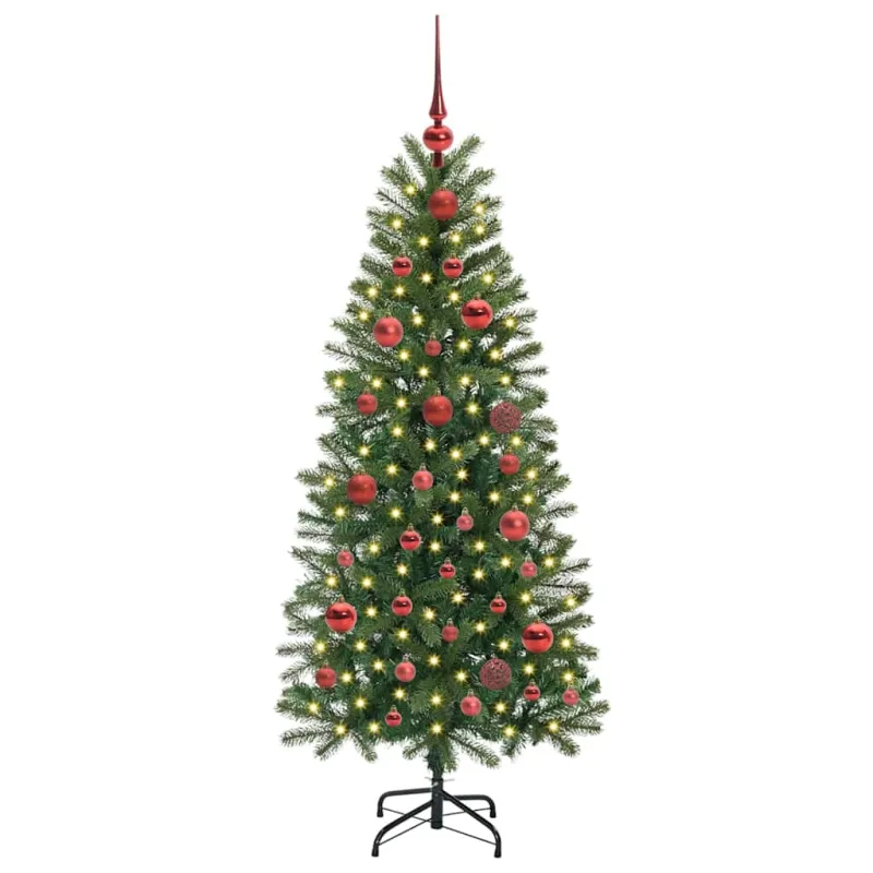 Dirbtinė Kalėdų eglutė su 150 LED Žalia 150 cm PE ir PVC