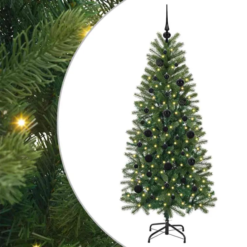 Dirbtinė Kalėdų eglutė su 150 LED Žalia 150 cm PE ir PVC
