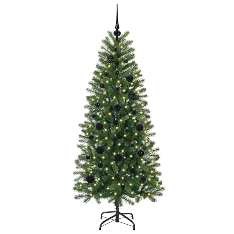 Dirbtinė Kalėdų eglutė su 150 LED Žalia 150 cm PE ir PVC