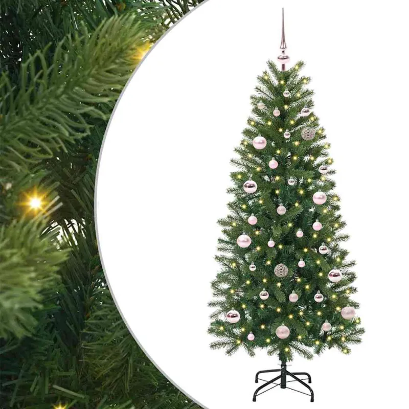 Dirbtinė Kalėdų eglutė su 150 LED Žalia 150 cm PE ir PVC