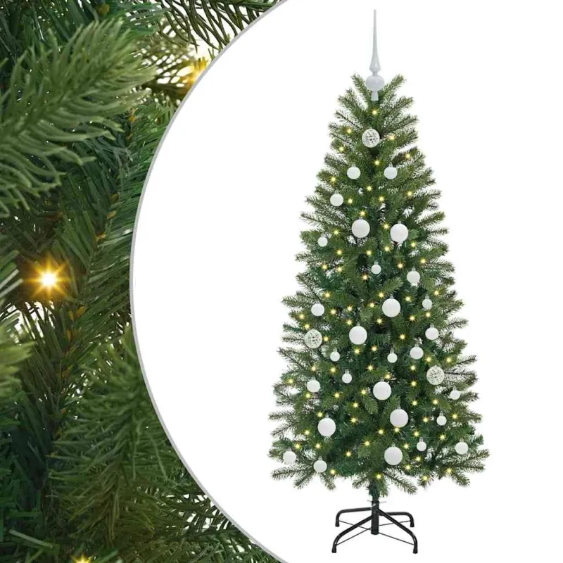 Dirbtinė Kalėdų eglutė su 150 LED Žalia 150 cm PE ir PVC