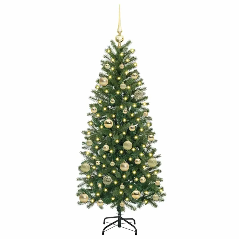Dirbtinė Kalėdų eglutė su 150 LED Žalia 150 cm PE ir PVC