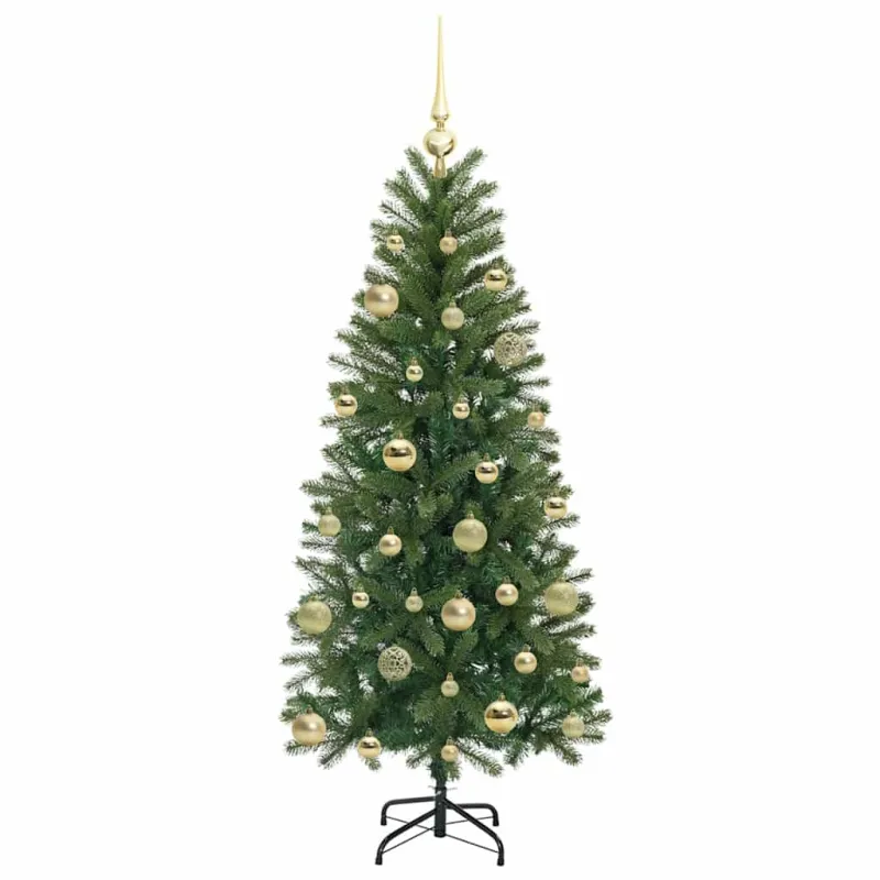 Dirbtinė Kalėdų eglutė su 150 LED Žalia 150 cm PE ir PVC