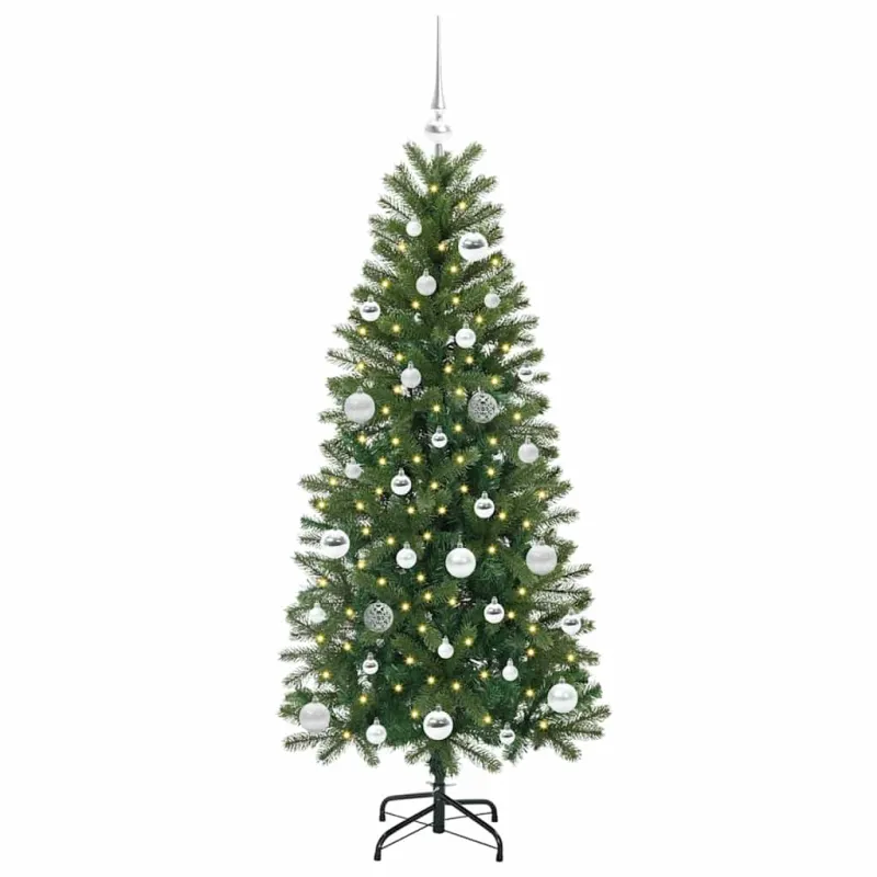 Dirbtinė Kalėdų eglutė su 150 LED Žalia 150 cm PE ir PVC