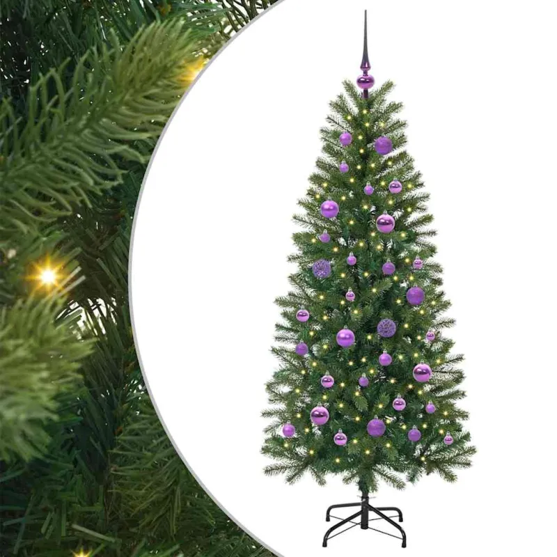 Dirbtinė Kalėdų eglutė su 150 LED Žalia 150 cm PE ir PVC