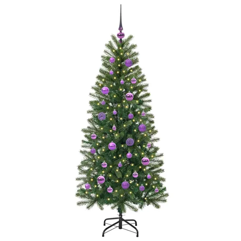 Dirbtinė Kalėdų eglutė su 150 LED Žalia 150 cm PE ir PVC