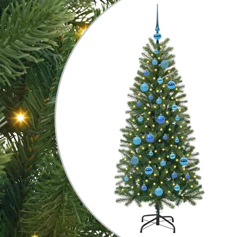 Dirbtinė Kalėdų eglutė su 150 LED Žalia 150 cm PE ir PVC