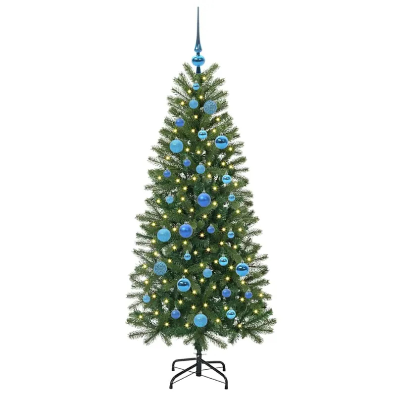 Dirbtinė Kalėdų eglutė su 150 LED Žalia 150 cm PE ir PVC