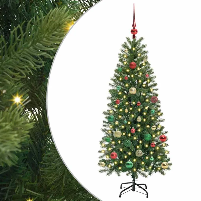 Dirbtinė Kalėdų eglutė su 150 LED Žalia 150 cm PE ir PVC