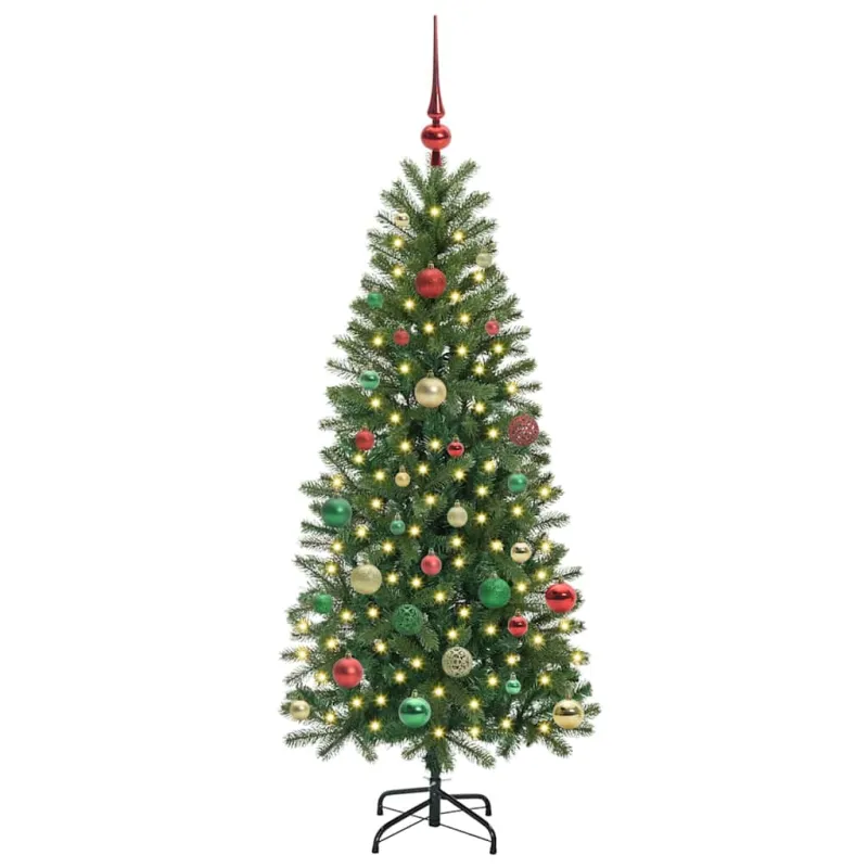 Dirbtinė Kalėdų eglutė su 150 LED Žalia 150 cm PE ir PVC