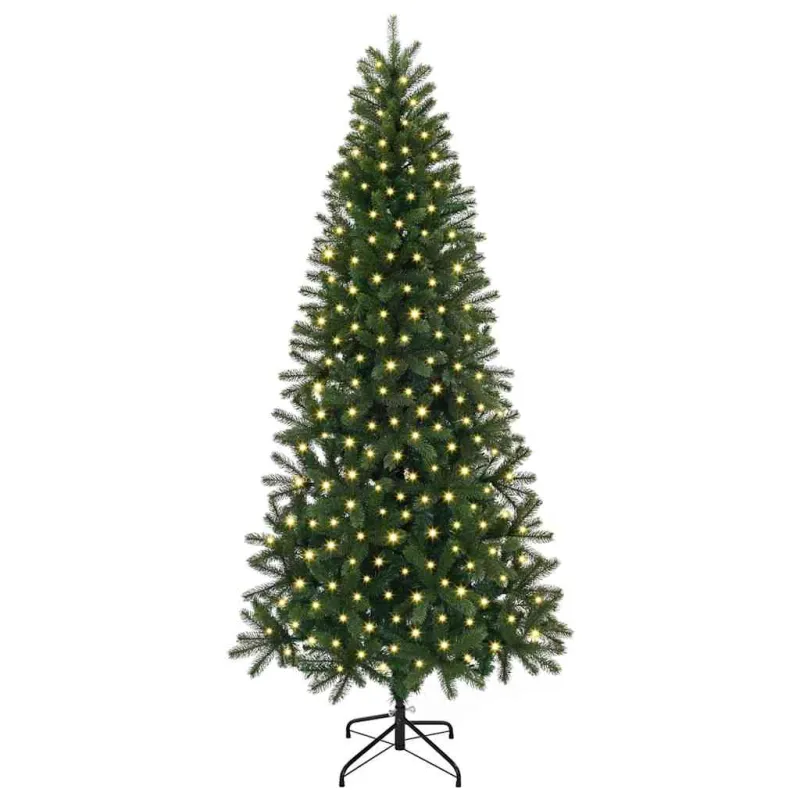 Dirbtinė Kalėdų eglutė su 300 LED Žalia 180 cm PE ir PVC