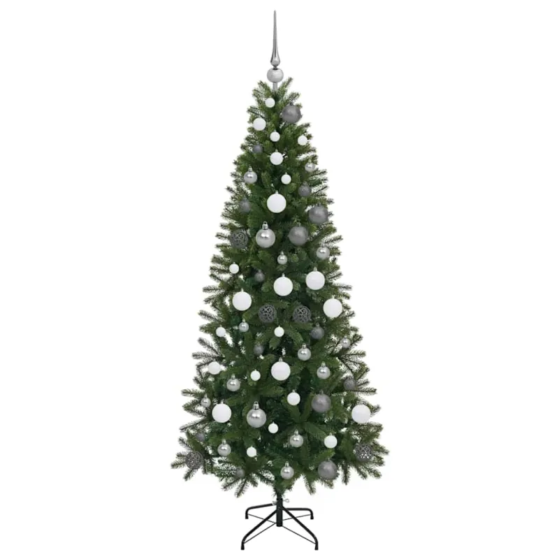 Dirbtinė Kalėdų eglutė su 300 LED Žalia 180 cm PE ir PVC