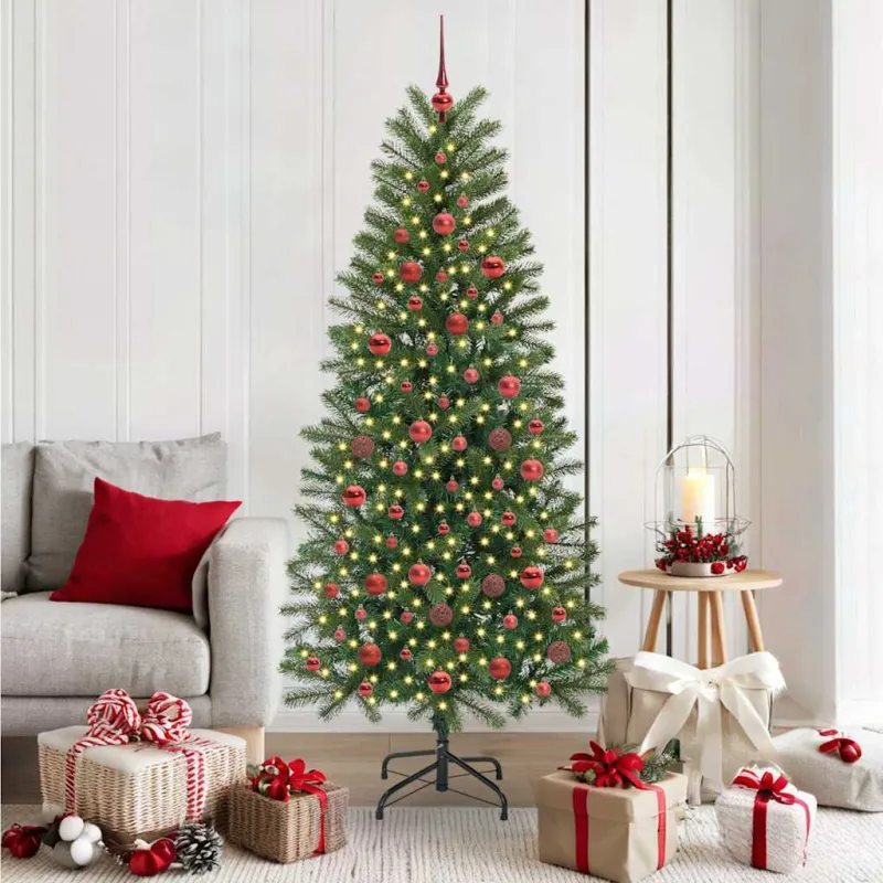 Dirbtinė Kalėdų eglutė su 300 LED Žalia 180 cm PE ir PVC