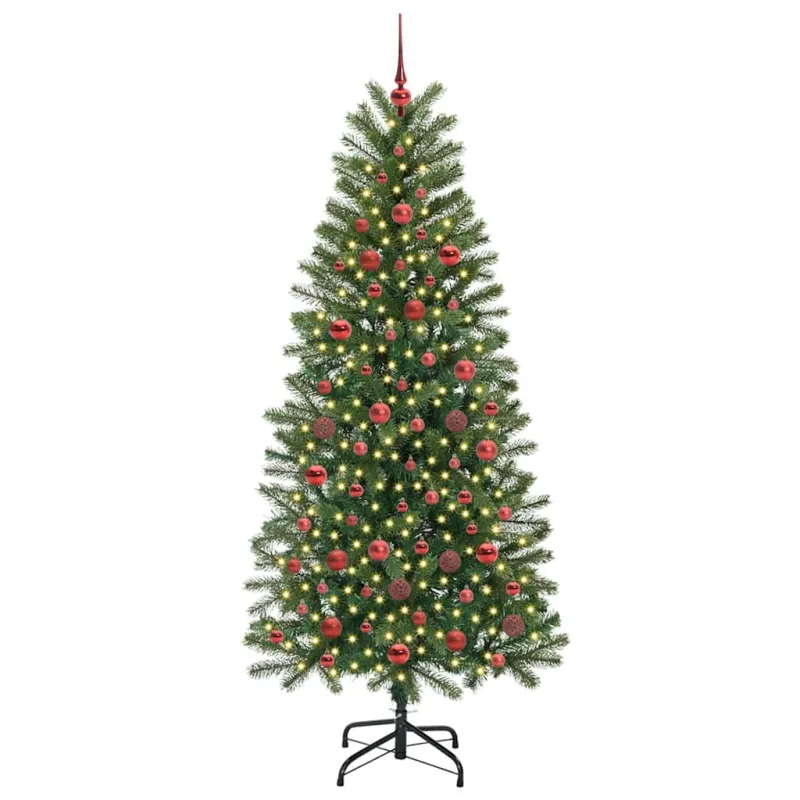 Dirbtinė Kalėdų eglutė su 300 LED Žalia 180 cm PE ir PVC