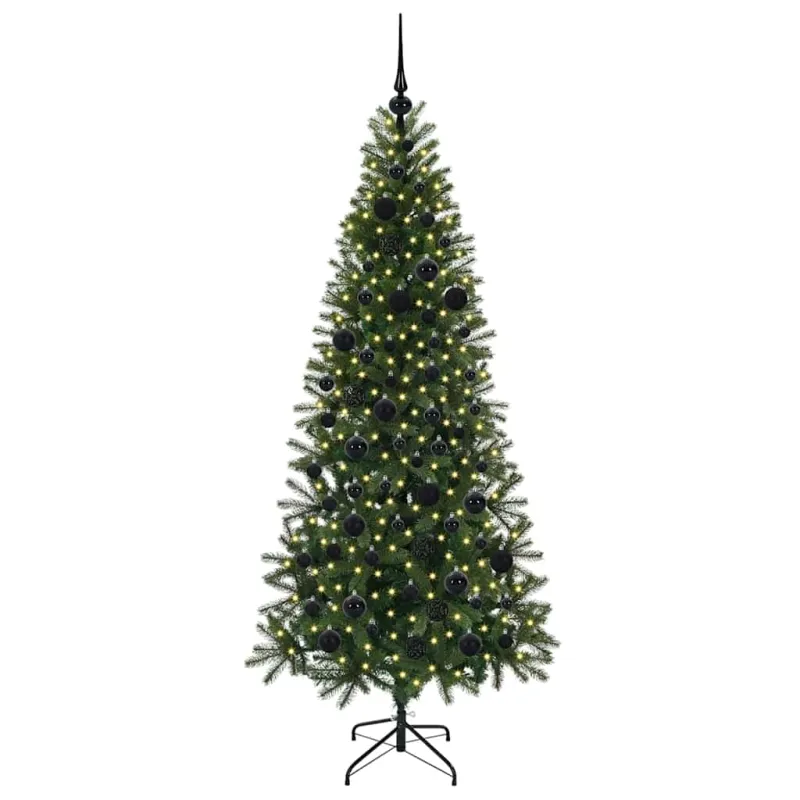 Dirbtinė Kalėdų eglutė su 300 LED Žalia 180 cm PE ir PVC