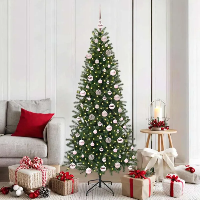 Dirbtinė Kalėdų eglutė su 300 LED Žalia 180 cm PE ir PVC