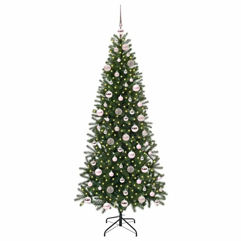 Dirbtinė Kalėdų eglutė su 300 LED Žalia 180 cm PE ir PVC