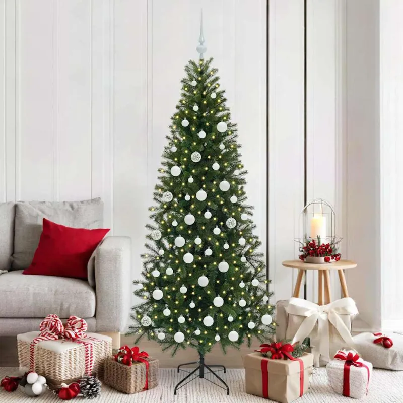 Dirbtinė Kalėdų eglutė su 300 LED Žalia 180 cm PE ir PVC