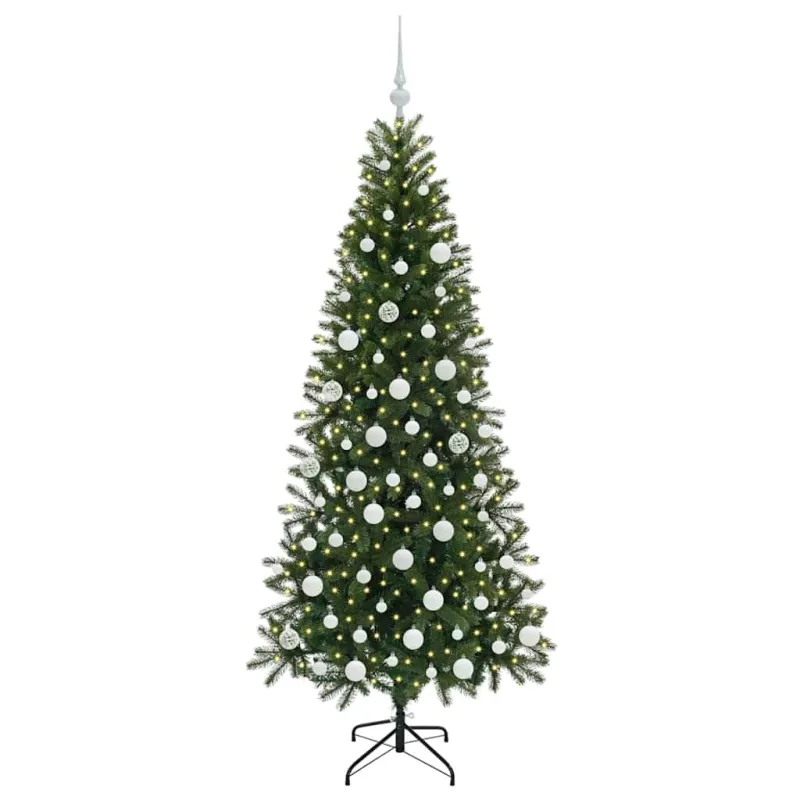 Dirbtinė Kalėdų eglutė su 300 LED Žalia 180 cm PE ir PVC