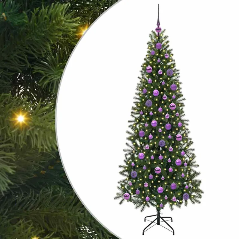 Dirbtinė Kalėdų eglutė su 300 LED Žalia 180 cm PE ir PVC